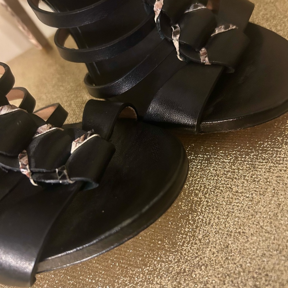 Coach Josef Snake Print Braided Gladiator Heels - Picture 14 of 14
